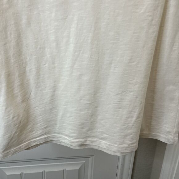 Toad & Co Primo T-Shirt Womens Size S Ivory Organic Cotton Logo Short Sleeve Top - Picture 8 of 9